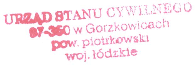 okresie wydano jedn", decyzj~ na podstawie ustawy z dnia 15 listopada Podczas kontroli udzielono Kierownikowi Urz~du Stanu Cywilnego w Gorzkowicach instruktazu w zakresie stosowania przepis6w ustawy