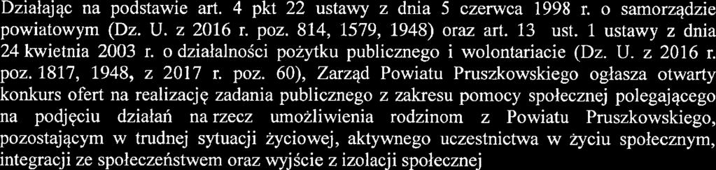 o działalności pożytku publicznego i wolontariacie (Dz. U. z 2016 r. poz.