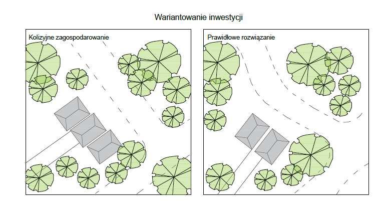 Cel Należy zrealizować najmniej kolizyjny wariant inwestycji lub zmienić