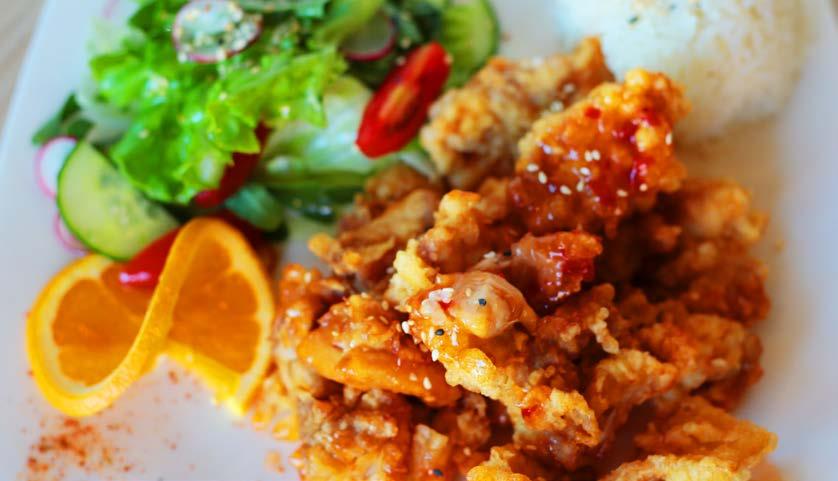 chilli i orzechami nerkowca 4. Grill Salmon Teriyaki 200g...49 zł łosoś w sosie teriyaki z blanszowanymi warzywami 5.