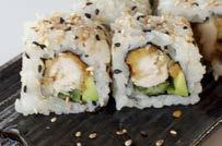 Chicken Tempura... 25 zł tempura roll z chrupiącym kurczakiem, sosem teriyaki i sezamem 13.