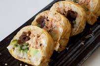 Yumi Tempura Roll...36 zł rolka z trzema gatunkami ryb, ogórek, kampyo, sos teriyaki 15.