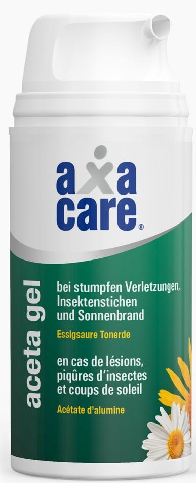 3. Axacare aceta gel Żel o natychmiastowym wielokierunkowym działaniu - Pomaga natychmiast przy podrażnieniach skóry - Zmniejsza swędzenia po ukąszeniach owadów - Chłodzi skórę po oparzeniach