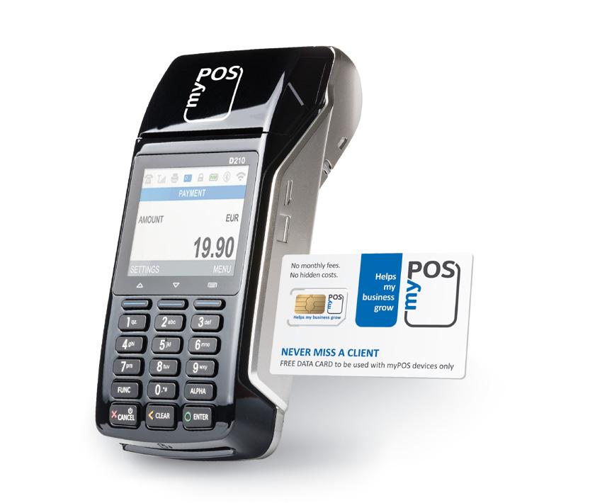 KARTA (DATA) SIM BEZPŁATNE POŁĄCZENIE Z URZĄDZENIEM DZIĘKI KARCIE (DATA) SIM mypos MOŻE DOKONYWAĆ PŁATNOŚCI W KAŻDYM MIEJSCU W EUROPIE, NA MARTYNICE, NA GWADELUPIE ORAZ NA