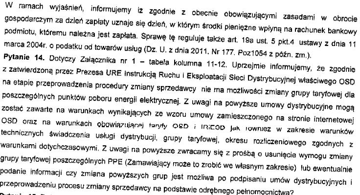 Strona3 Odpowiedź nr 1 Pełnomocnik Zamawiających wyjaśnia, że: 1) Zamawiający wymienieni w roz.