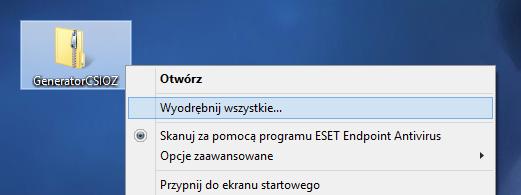 Rysunek 3. Obsługa pliku archiwum ZIP (1) 4.