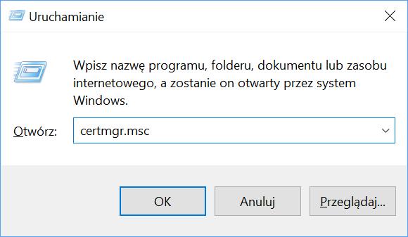 Aby się do niego dostać należy w menu Start odnaleźć aplikację Uruchom i kliknąć na