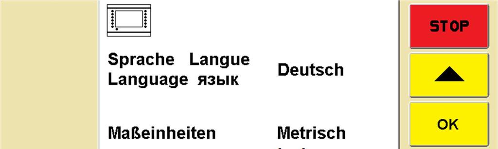 34 Menu Terminal Rys.: 23 W tym menu można ustawić język, jednostki miary, jasność i głośność.