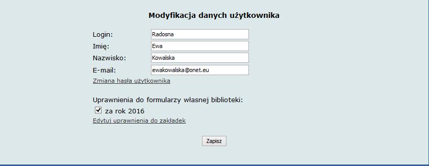 klikamy Edytuj uprawnienia do zakładek następnie nadajemy