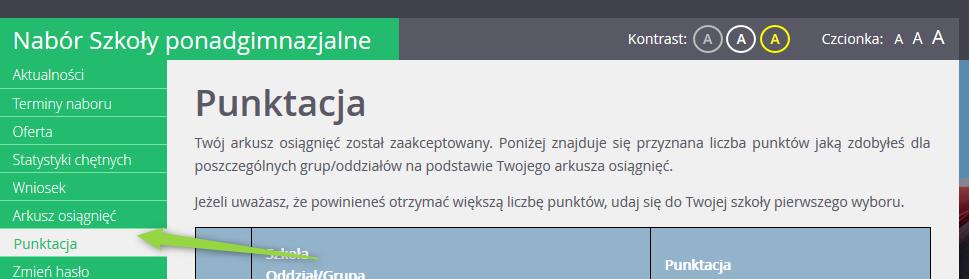 Przeglądanie danych kandydata w kolejnym