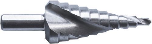 szt. szt. STS-TIN - Stopniowe, stożkowe, tytanowane (TiN) wiertło do metalu, stal HSS, rowek spiralny HSS step drill bit, titanium nitrided (TiN coated), spiral flute 5034.