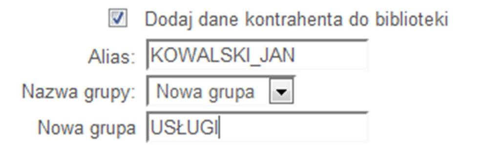 Jeśli chcielibyście Państwo przypisać nowego kontrahenta do nowej grupy [np.