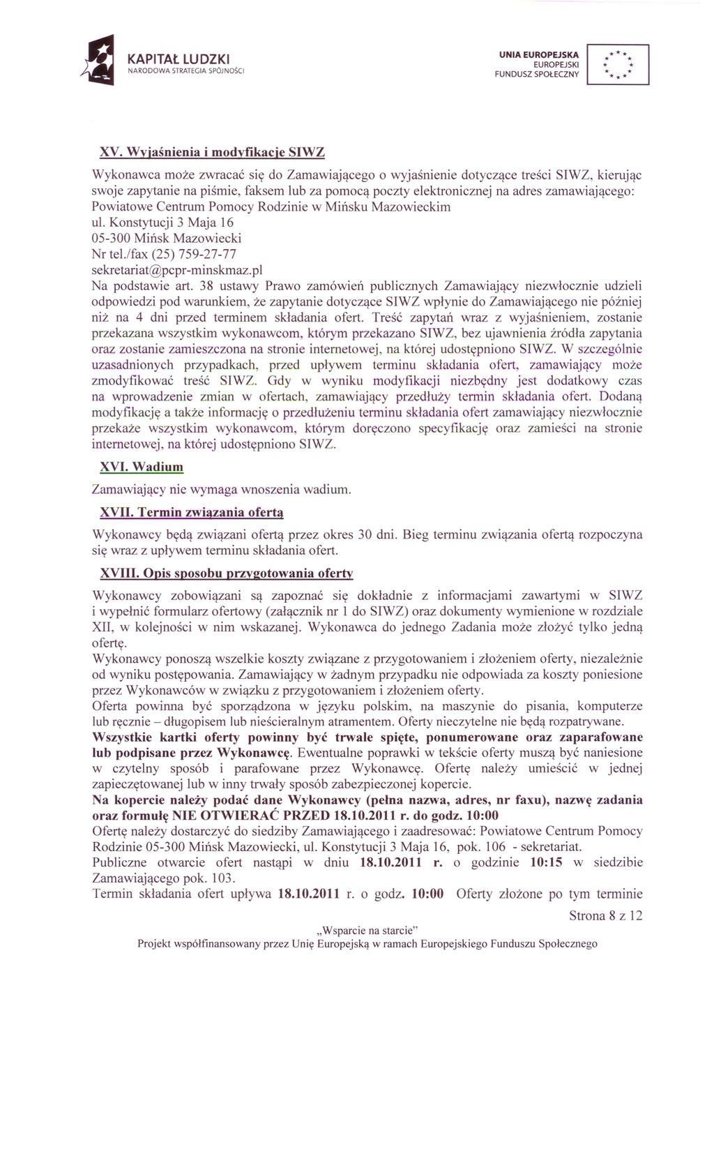KAPITAŁ ludzki NARODOWA STRATEGIA SPOJNOŚCl * * xv.
