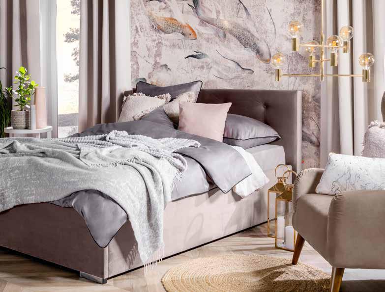FAMILY LINE ŁÓŻKA TAPICEROWANE Miękkie, tapicerowane łoże to znakomity wybór do komfortowej sypialni. Wybierz idealny model i dobierz do niego tkaninę - jej kolor, wzór oraz fakturę.