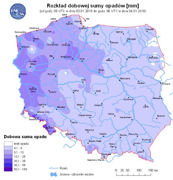 rzekach Rozkład dobowej sumy