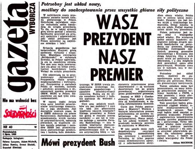 WASZ PREZYDENT, NASZ PREMIER 3 lipca ukazał się w Gazecie