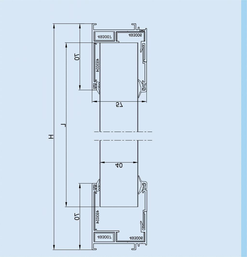 B U DOWN I C T WO PODSTAWOWE AKCESORIA DO PANELI RODECA Seria 440 System ramowy bez przegrody termicznej zalecany do panelu PC 40mm Fasada 90 * w warunkach temperatur panujących w Europie Środkowej