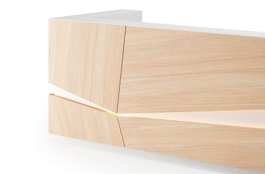ILLUSION PŁYTA MELAMINOWANA / MELAMINED BOARD PŁYTA NA WYSOKI POŁYSK / HIGH-GLOSS BOARD PREMIUM IL-1 2800 x 1000 x 1100 BRZOZA POLARNA / POLAR BIRCH D-9420 BS BUK JASNY / LIGHT BEECH D-9240 BS BUK /