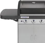 mocy 9,6 kw oraz palnik boczny 2,3 kw powierzchnia grillowania: 2800 cm² żeliwny ruszt grillowy oraz ruszt do