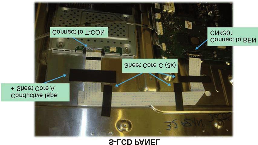 serwisowe Ekran C (3x) podłączenie do T-CON CN 4301 do