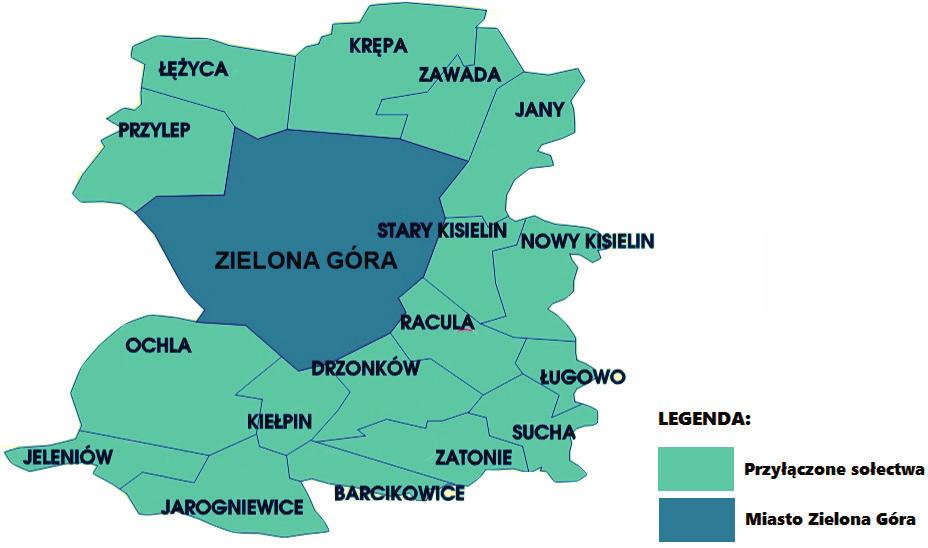 Proces integracji miasta z gminą wiejską 117 Zarysowane skrótowo procesy wpływające na rozwój współczesnych miast znajdują swoje odzwierciedlenie w działaniach mających na celu ukształtowanie nowej