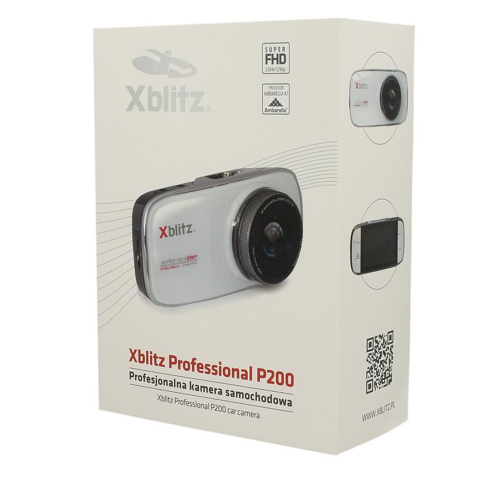 Xblitz Professional P200 Rozdzielczość WIDEO PRZÓD: 2304x1296p 30fps 1920x1080p 30fps 1280x720p 30fps Rozdzielczość PHOTO 16M/13M/9M/4M Format plików wideo MOV / H264 Rozmiar