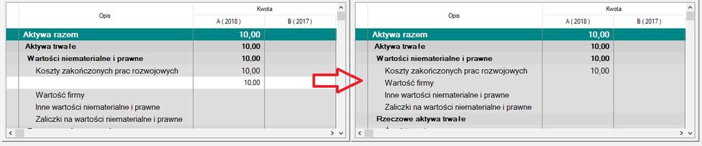 mieszczą się w linii na liście. 2. Przełączniki opcji widoku.