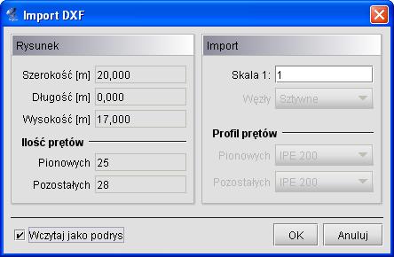 pliku do programu skutkuj koniecznością ustawienia współczynnika skali na 1.