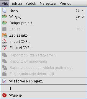 Instalowanie i uruchamianie programu 2.9 DOŁĄCZ PROJEKT Funkcja Dołącz projekt pozwala na dołączenie do aktualnego projektu, innego projektu wcześniej wykonanego i zapisanego na dysku.