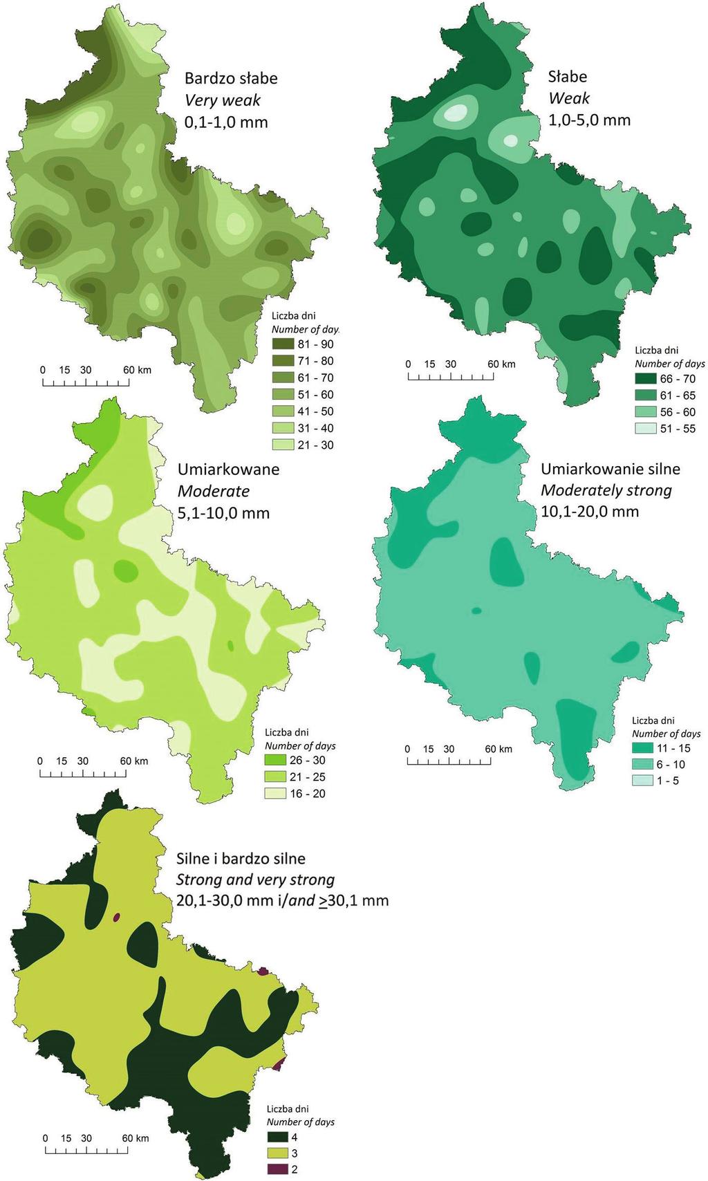Zmienność czasowa i przestrzenna opadów atmosferycznych w Wielkopolsce... 509 Ryc. 9.