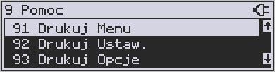 9. [9] Pomoc Te pozycje menu pomagają w obsłudze i programowaniu kasy bez zaglądania do instrukcji obsługi. Można dokonać wydruków: 9.1.