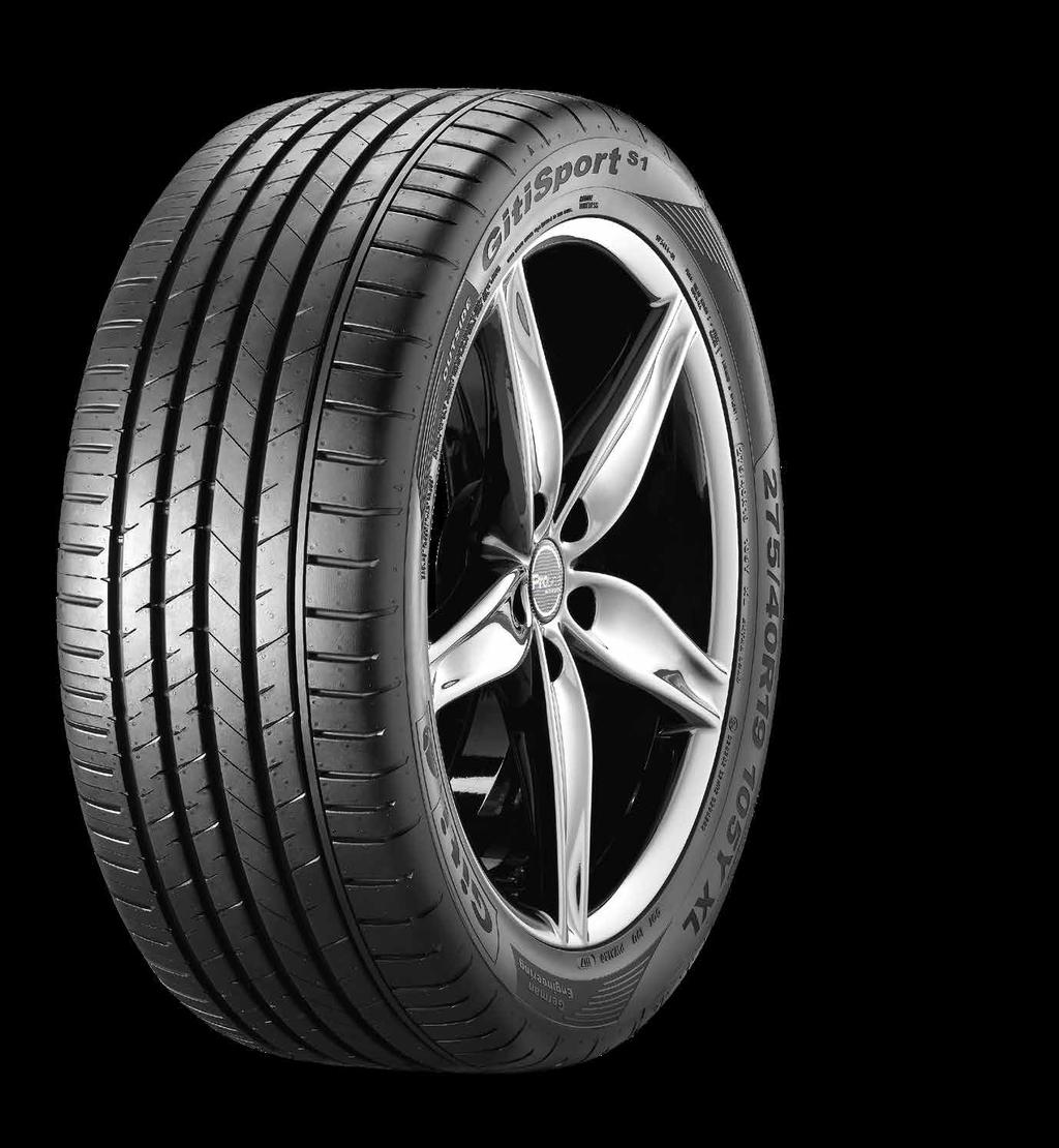 SPECYFIKACJE GitiSport S1 SUV WYTRZYMAŁY ATLETA Wyjątkowa przyczepność na mokrej nawierzchni dzięki najnowszej mieszance bieżnika Ulepszona konstrukcja karkasu zapewnia wysoką wytrzymałość Opracowane