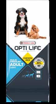 LIGHT MINI Reguluje wagę psa 2,5 kg 7,5 kg Opti Life Adult Light Mini to doskonale zbilansowana karma, opracowana specjalnie w celu zaspokojenia wszystkich potrzeb żywieniowych psów z nadwagą.