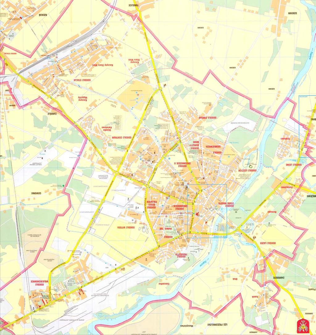 LOKALIZACJA ULICY OBJĘTEJ OPRACOWANIEM LEGENDA: Lokalizacja ulicy Inwestor: Temat: Nazwa rys: MIASTO OSTROŁĘKA PL. GEN. J. BEMA 1, 07-400 OSTROŁĘKA BUDOWA ULICY JAŚMINOWEJ W OSTROŁĘCE.