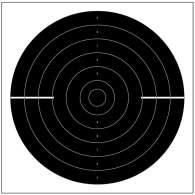 14 6.3.4.4 Tarcza do strzelań szybkich z Pistoletu 25m (Dla konkurencji: pistolet szybkostrzelny oraz części strzelań szybkich z pistoletu centralnego zapłonu i pistoletu sportowego) Pole oceniane