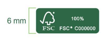 Minimum size for all labels: horizontal minimum height of 6 mm; vertical width of at least 9 mm Recommended minimum size for label with