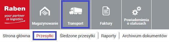 Raben myorder - składanie zleceń myclaim - lista zgłoszonych reklamacji Krok 1.