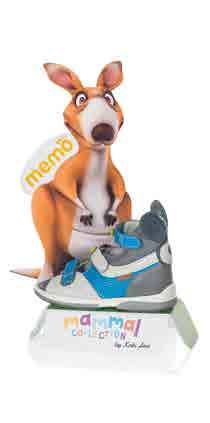 MEMO DISPLAY Plastic display for 3 pairs of Mammal Collection shoes, It