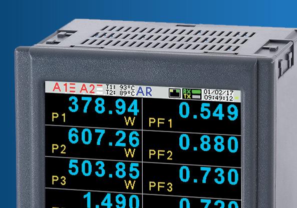 Pamięć wartości maksymalnych i minimalnych. 2 konfigurowalne wyjścia alarmowe. Opcjonalnie: wyjście analogowe 0/4...20 ma i 2 wejścia Pt 100 (np. do pomiaru temperatury eczeńs i p transformatora).