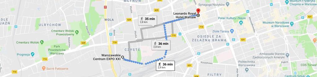 Hotel znajduje się na najwyższych piętrach budynku JM Tower, który należy
