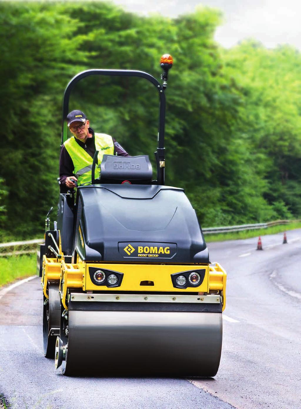 NIEZAWODNE W KAŻDYM ZASTOSOWANIU. Roboty asfaltowe lub ziemne zagęszczanie walcami tandemowymi BOMAG jest zawsze dziecinnie łatwe.