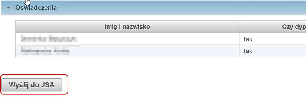 oraz przesłać pracę do JSA. Proces badania pracy rozpoczyna się od zatwierdzenia wysłania pliku z pracą dyplomową w wyniku czego otrzymujemy informację o statusie badania.