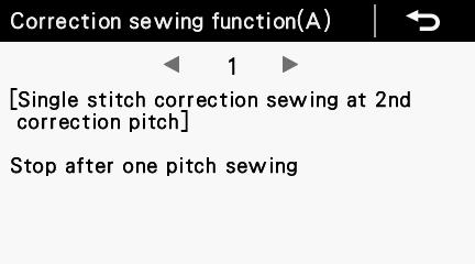 Hand switch setting) 2 Wybrać żądaną pozycję menu. Na przykład, w celu ustawienia przycisku klawiszowego A tak, aby działał jak włącznik korekty szycia: 1.