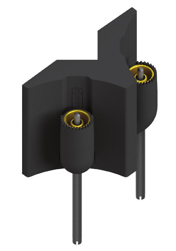 Montaż głośnika Po zamontowaniu odpowiedniego wspornika można na nim zamocować głośnik.