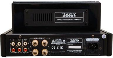 Wzmacniacz hybrydowy Klasa A/B Wejścia: 1 x RCA stereo CD, 1 x AUX, 1 x USB Wyjścia: 1 x RCA stereo REC Wejście słuchawkowe: Impedancja 32-320Ω, moc