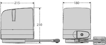 Model Siłownika Parametr VIRGO Masa skrzydła () 00 Zasilanie 30V ±10% 50 Hz Silnik 4 V Moc pobierana 40 W Siła pchająca i ciągnąca 000 N ~ 00 Długość skrzydła,0 m Czas otwarcia do 90 stopni 14 s