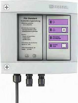 INSTRUKCJA ZABUDOWY, OBSŁUGI I KONSERWACJI Urządzenie sterownicze/komponenety elektryczne do automatycznego zaworu zwrotnego do ścieków zawierających fekalia Staufix FKA Standard / Comfort KESSEL