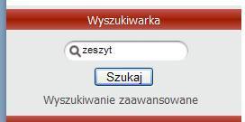 Znając nazwę produktu, który chcemy zamówić można przyśpieszyć jego wyszukanie poprzez wykorzystanie funkcjonalności Wyszukiwarki produktów.