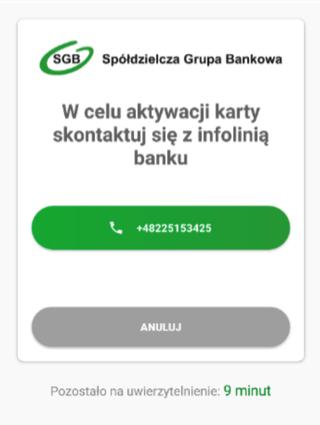 4 Na numer telefonu podany w Banku zostanie przekazany SMS z jednorazowym kodem aktywacyjnym, który należy wprowadzić do aplikacji.