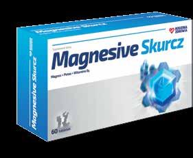 Magnesive Skurcz Melissive polecany w trosce o prawidłową pracę mięśni. Magnez: pomaga w prawidłowym funkcjonowaniu mięśni. Potas: pomaga w utrzymaniu prawidłowego ciśnienia krwi.